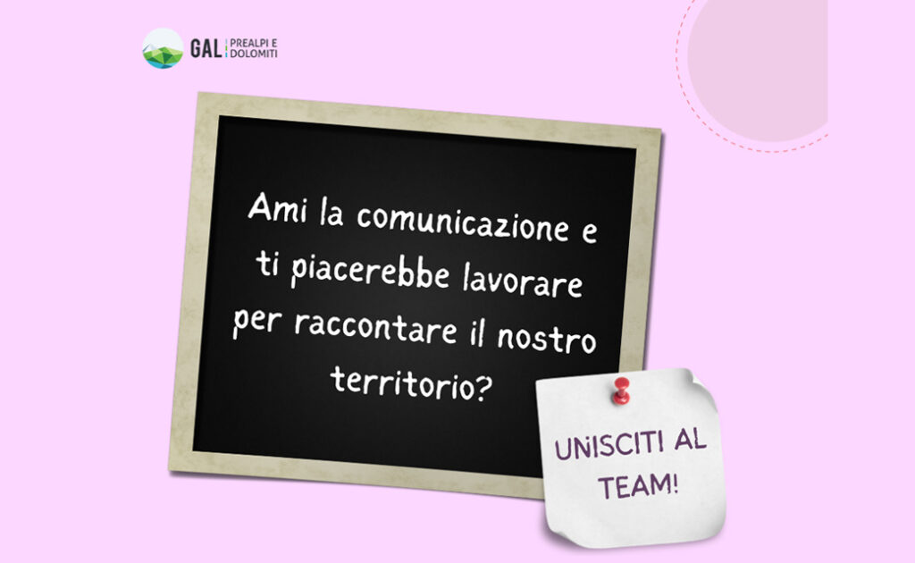 Entra nel team! Il GAL cerca un nuovo collaboratore o collaboratrice per le attività di comunicazione