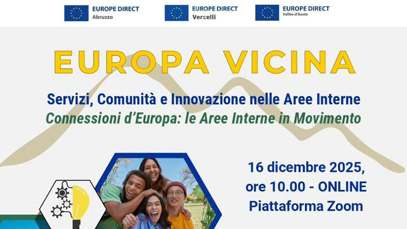 Save the date | Europa vicina: servizi, comunità e innovazione nelle aree interne - 16 dicembre 2025 ore 10.00