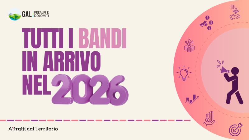 Cronoprogramma bandi 2026_GAL Prealpi e Dolomiti